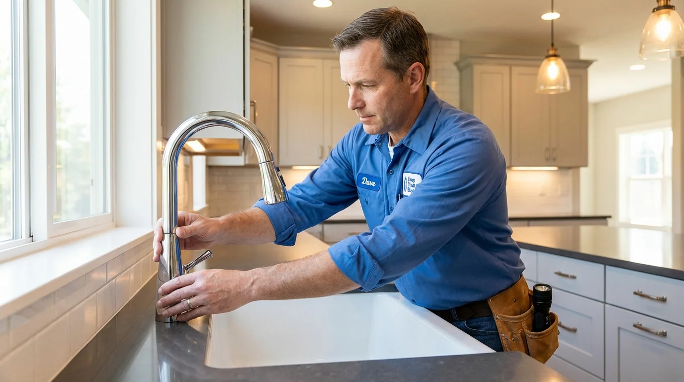 Kitchen faucet installation by Johns Plumbing LLC in Zachary